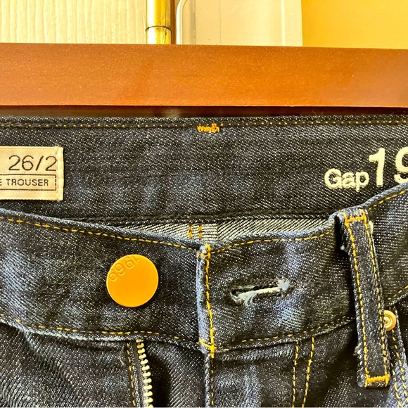 GAP 1969 FLARE HIGH RISE JEANS DARK WASH - Picture 4 of 5